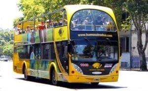 Yellow double Decker bus
