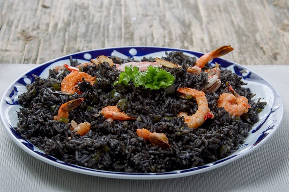 A delicious Spanish dish made of rice, arroz negro.