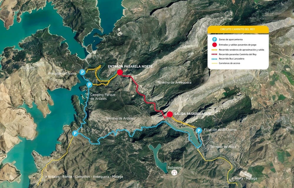 How to reach Caminito del rey. How long is the track.