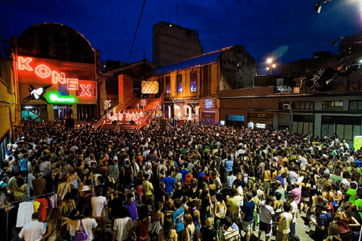 large crowd at live music event