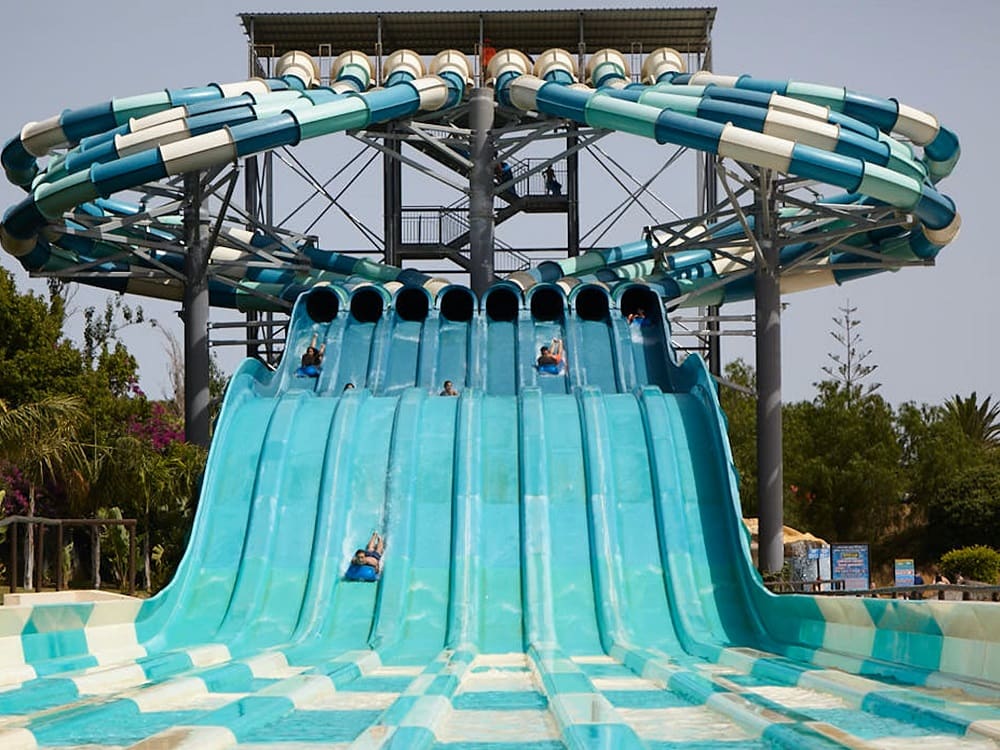 People having full at Aqualand in Torremolinos.