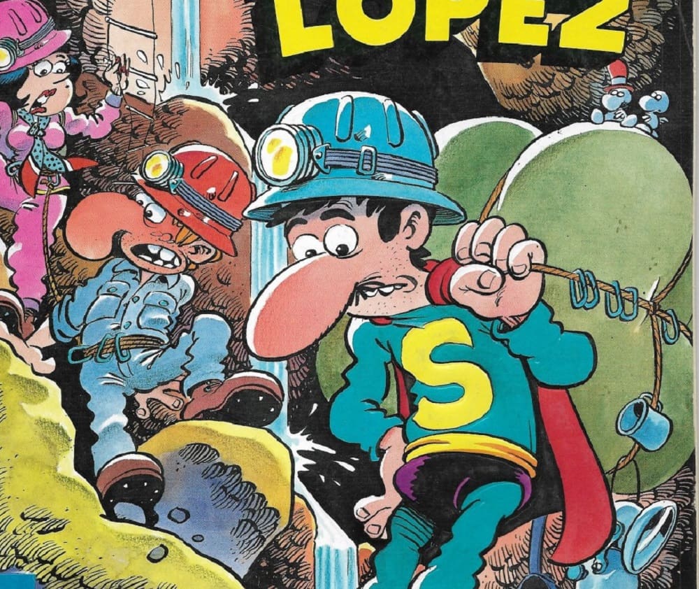 A screenshot of the cover of a Superlópez comic.