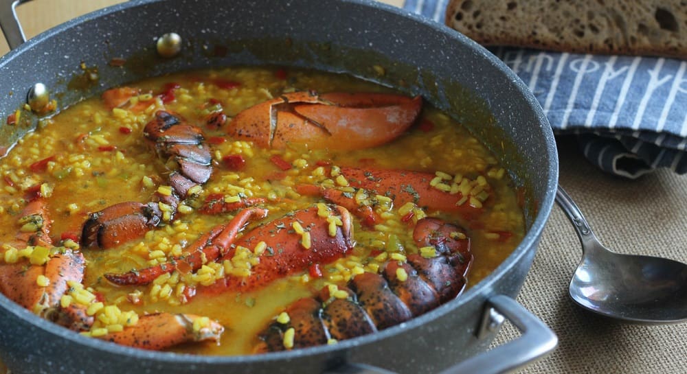 One of the best Spanish rice-based dishes, arroz caldoso, that is paella in a soupy way.