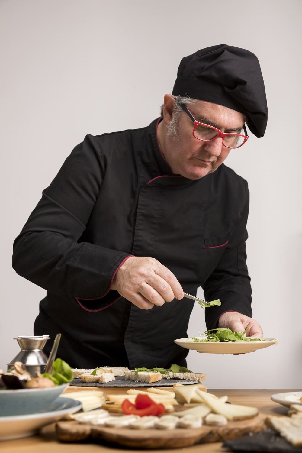A picture of our author cooking salmorejo 
